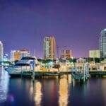 St Petersburg Florida Skyline and yacht basin