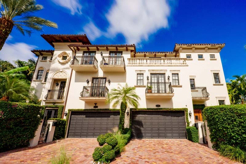 Small multi-family rental residence on a residential street in Tampa, Florida